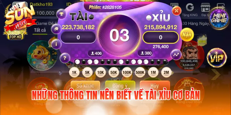 Những thông tin nên biết về tài xỉu cơ bản