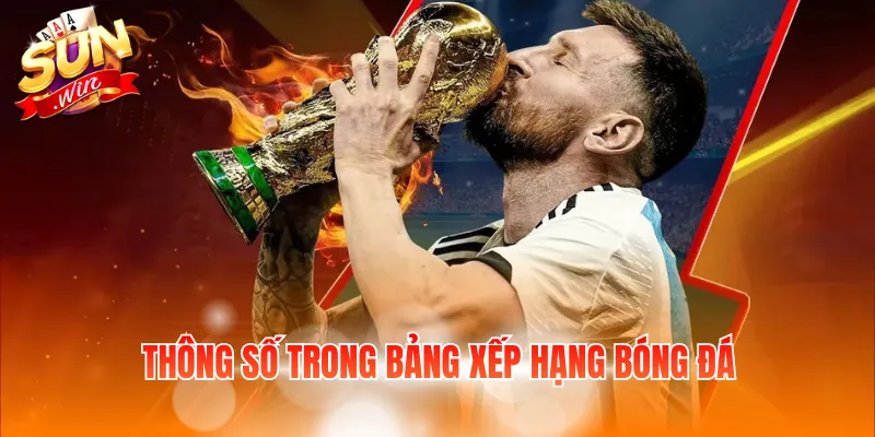 Thông số trong bảng xếp hạng bóng đá