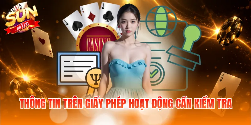 Thông tin trên giấy phép hoạt động cần kiểm tra